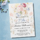 Search for womans 75th birthday invitations For her