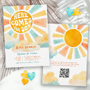 Search for here comes the son invitations Watercolor sun