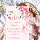 Search for watermelon 2nd birthday invitations Green