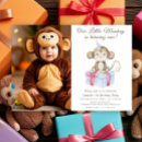 Search for monkey birthday invitations Wild one