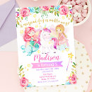 Search for unicorn fairy invitations Watercolor
