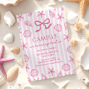 Search for seashell birthday invitations Mermaid