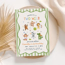 Search for two wild boy birthday invitations Zoo