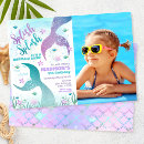Search for mermaid pool party invitations Splish splash