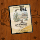 Search for how the west was one birthday invitations Cactus
