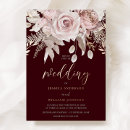 Search for dusty rose and burgundy wedding invitations Boho