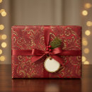 Search for gold paisley wrapping paper Red