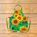 Search for sunflower design aprons Yellow flower