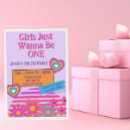 Search for girls just wanna be one invitations Retro