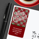 Search for country plaid return address labels Merry christmas