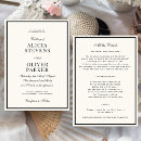 Search for black and ivory invitations Minimalist