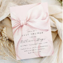 Search for girls bridal shower invitations Pink bow