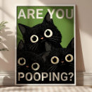 Search for cat bathroom art Are you pooping