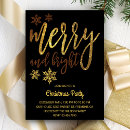 Search for merry and bright christmas invitations Snowflakes