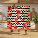 Search for red hibiscus flower tiles Tropical