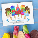 Search for boy ice cream party invitations Colourful