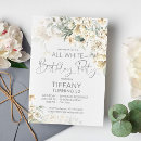 Search for all white birthday invitations Modern