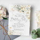 Search for all white birthday invitations Modern
