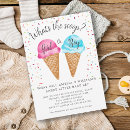 Search for whats the scoop gender reveal invitations Modern