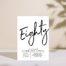 Search for 80th birthday invitations typography