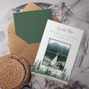 Search for mountain wedding save the dates Green