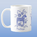 Search for blue horses mugs Dala horse