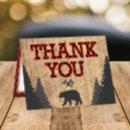Search for red and black thank you cards Lumberjack