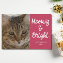 Search for cat photo christmas cards Typography