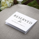 Search for reserved place cards Typography