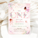 Search for adorable 1st birthday invitations Lovely flowers garden butterflies