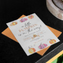 Search for little pumpkin on the way invitations Orange