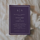 Search for purple rehearsal dinner invitations The night before