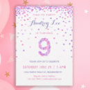 Search for ninth birthday invitations Purple