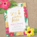 Search for luau 50th birthday invitations Hawaiian