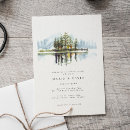 Search for lake rehearsal dinner invitations Watercolor