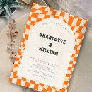 Search for abstract boho wedding invitations Burnt orange