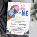 Search for ice cream gender reveal invitations What will baby be