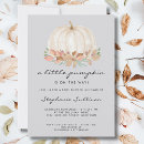 Search for little pumpkin on the way invitations Watercolor
