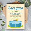Search for backyard pool party invitations Kids