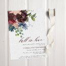 Search for marsala navy bridal shower invitations Fall in love