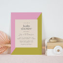 Search for pink and green baby shower invitations Simple