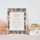 Search for monstera leaves baby shower invitations Tropical