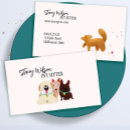 Search for cartoons business cards Pet sitter