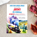 Search for steam train invitations Watercolor