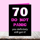 Search for 70th for women birthday cards Humour