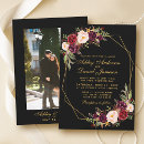 Search for black and burgundy invitations Watercolor burgundy floral