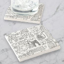 Search for black and white cat coasters Whimsical