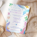 Search for watercolor mermaid invitations Purple