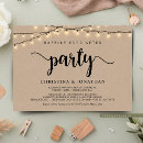 Search for anniversary party invitations String lights
