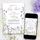 Search for purple floral baby shower invitations Lavender